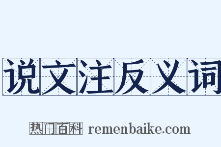 说文注反义词是什么意思的图片